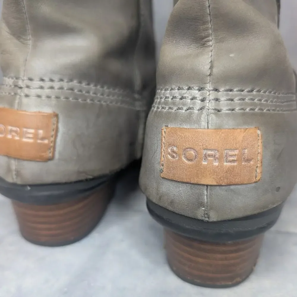 Sorel Slimpack Waterproof Short Riding Winter Boots in Elk Grey, Size 8.5